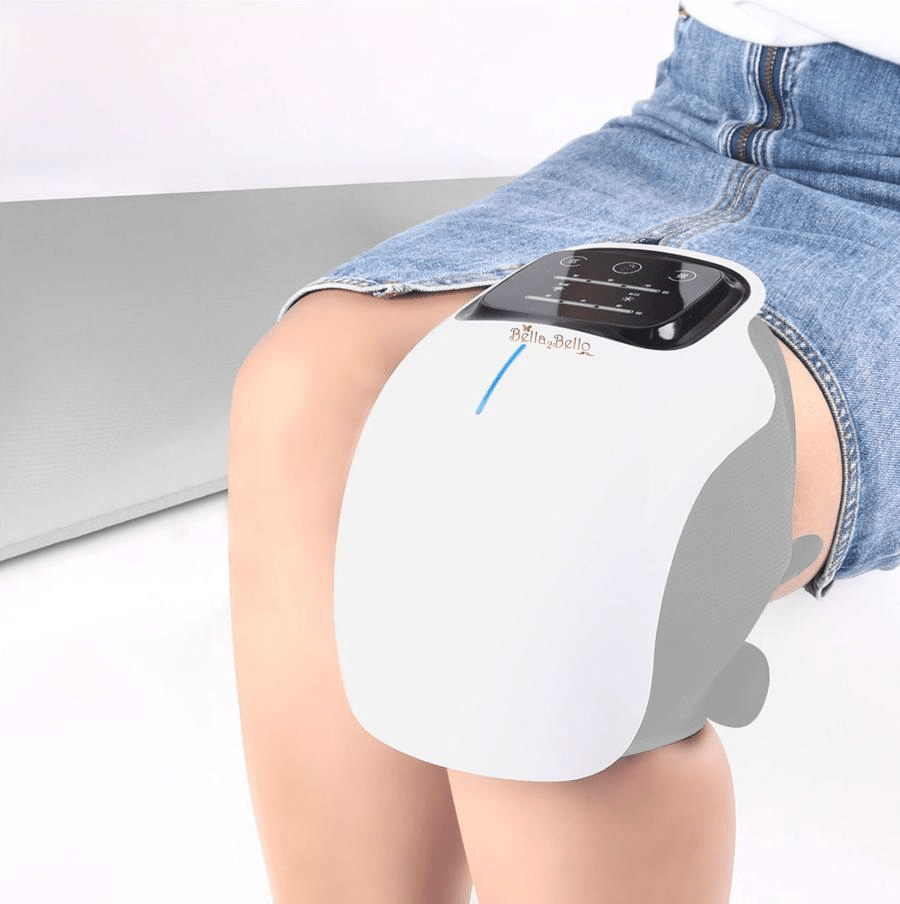 Bella2bello Electric Heated Vibrating Knee Massager with Red Light Therapy