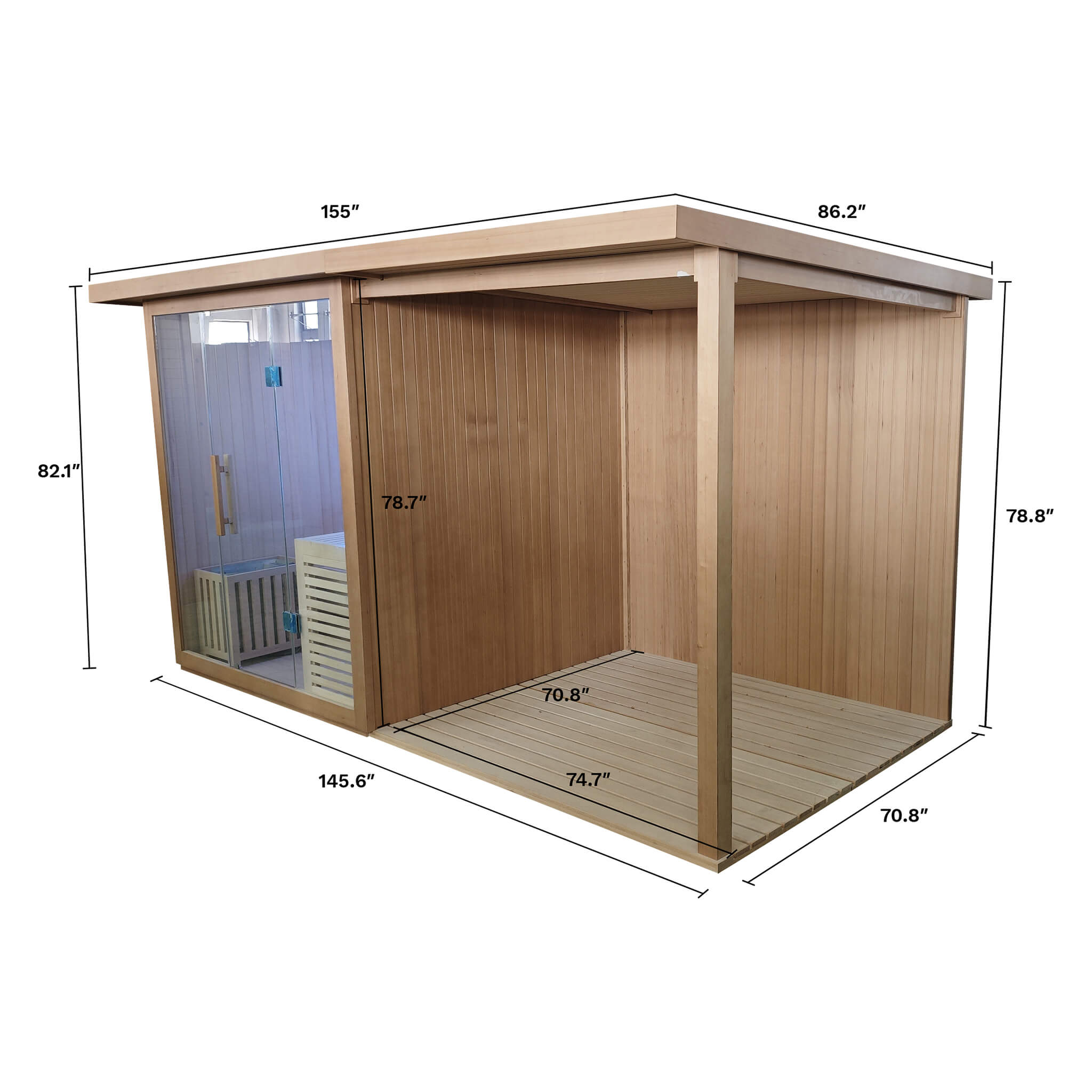 Revive Plunge 6 Person Traditional Sauna with Extension  kit