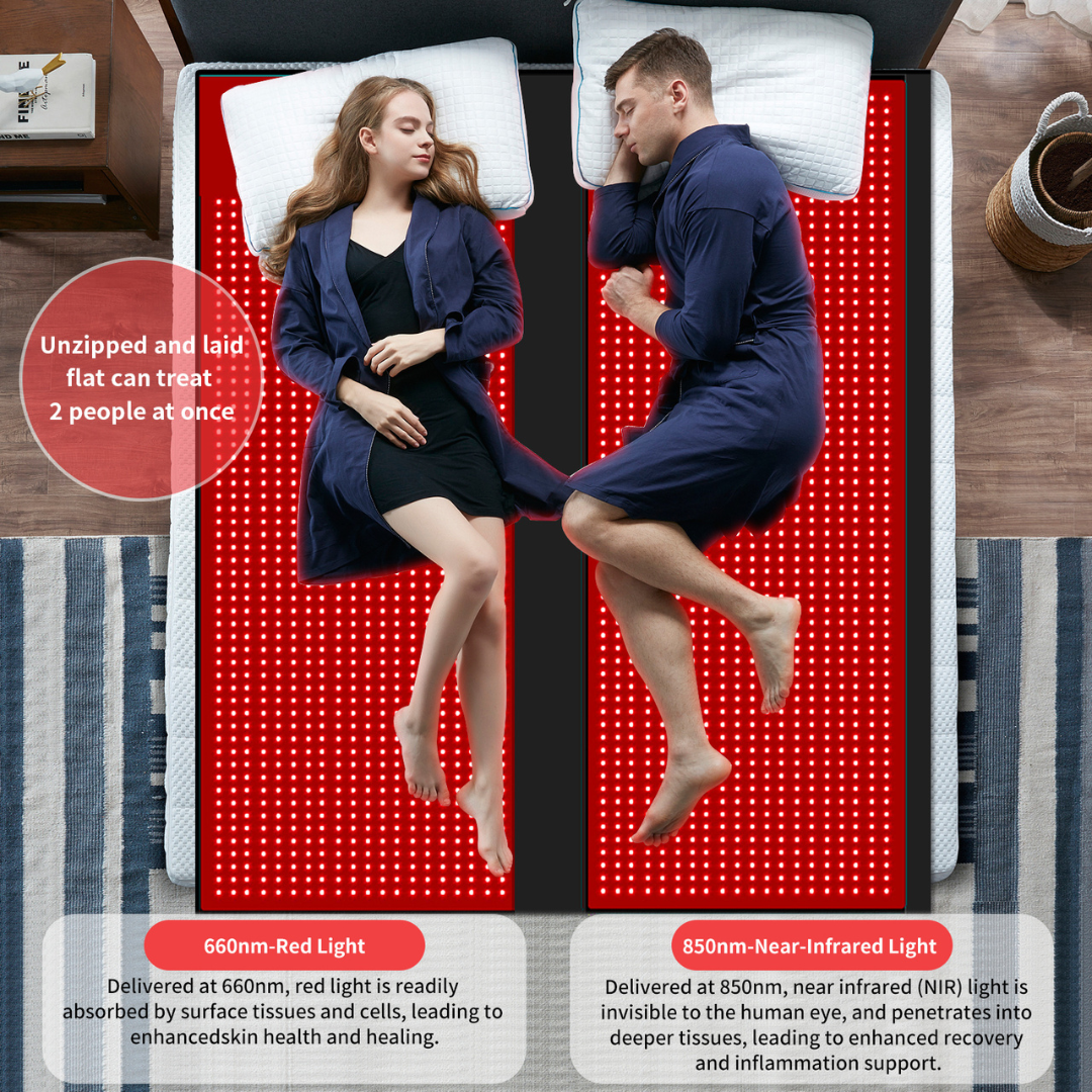 HeroSnug™ Red Light Therapy Sleeping Bag / Dual Mat Pod
