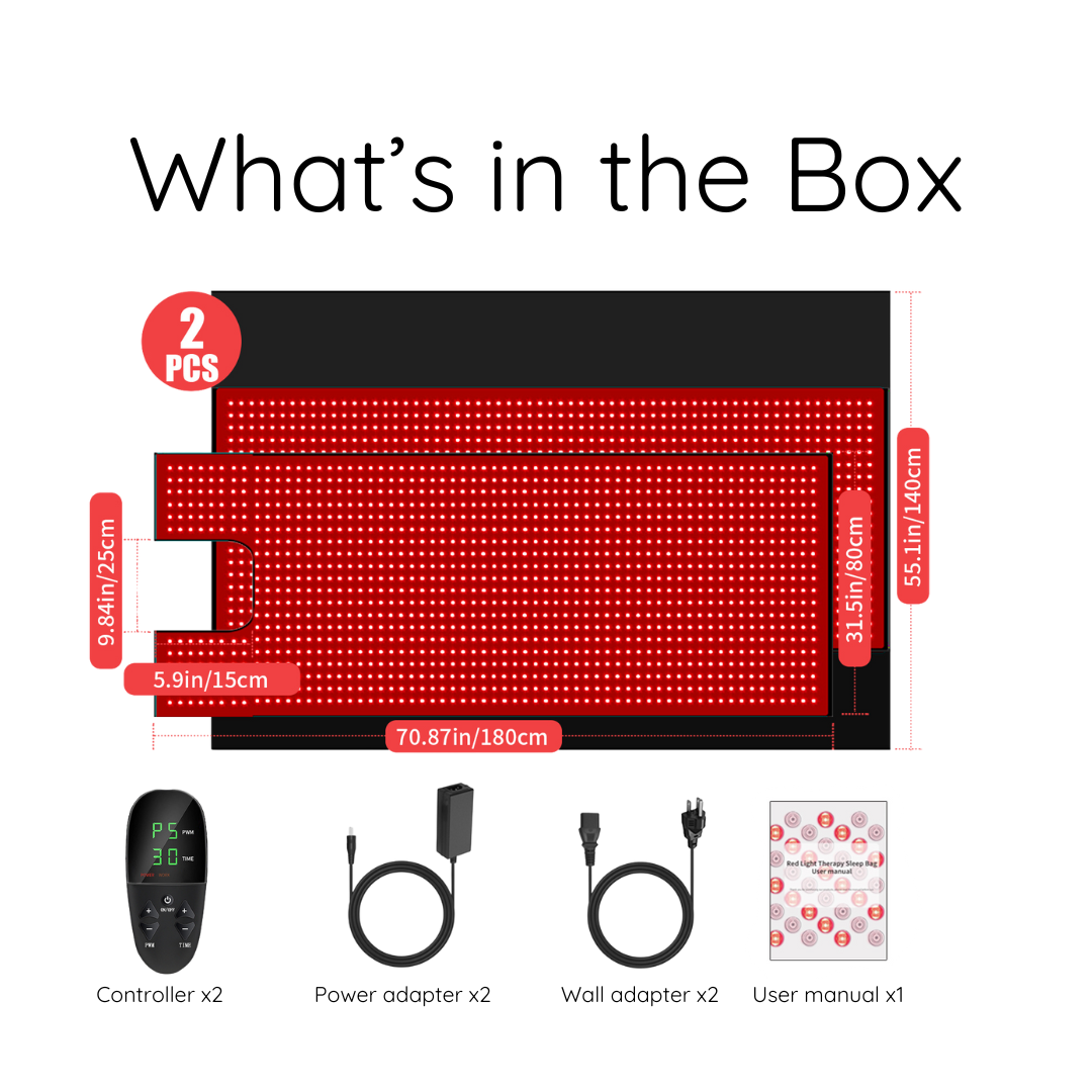 HeroSnug™ Red Light Therapy Sleeping Bag / Dual Mat Pod